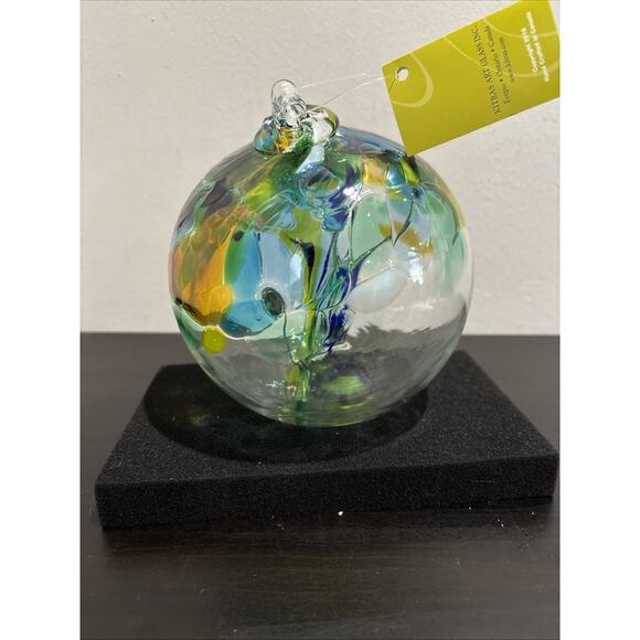 Kitras Art Glass Tree Of Enchantment Large 6” Handmade Hand Blown Orb - Picture 4 of 13